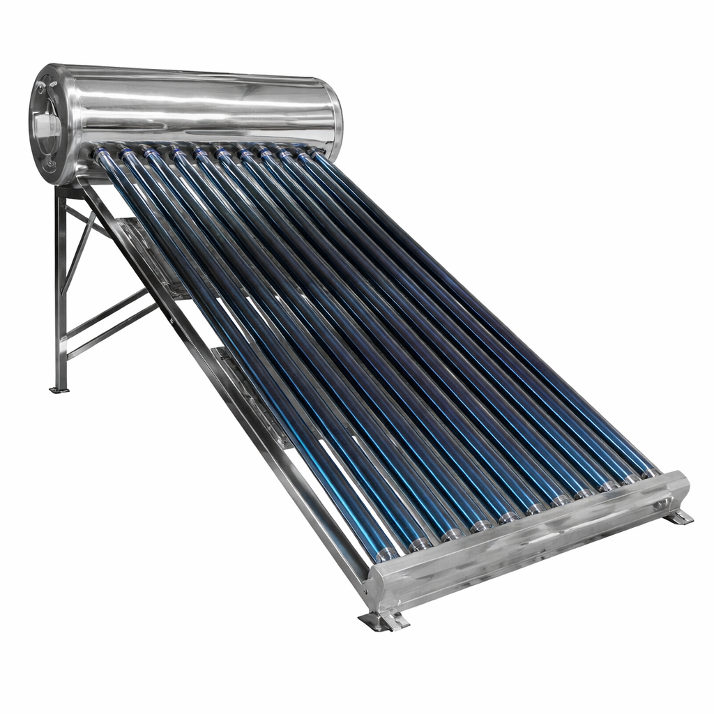Calentador solar de 12 tubos para 3 a 4 personas